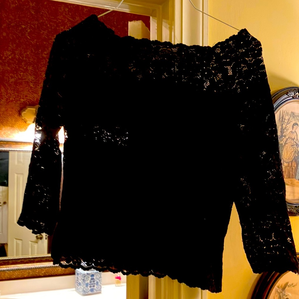 Black lace top